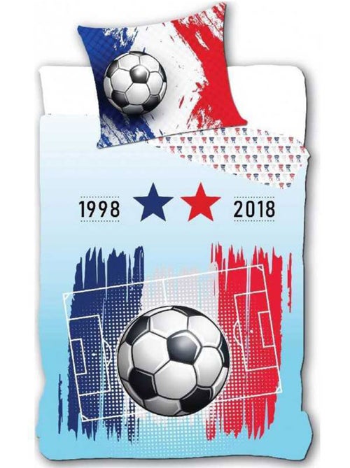 Funda nórdica fútbol 140x200 cm + funda de almohada - 100% algodón - Kiabi