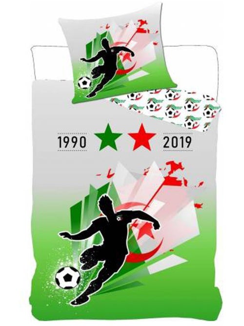 Funda nórdica fútbol argelia 140x200 cm + funda de almohada - juego de cama de microfibra - Kiabi Funda nórdica fútbol argelia 140x200 cm + funda de almohada - juego de cama de microfibra - Kiabi
