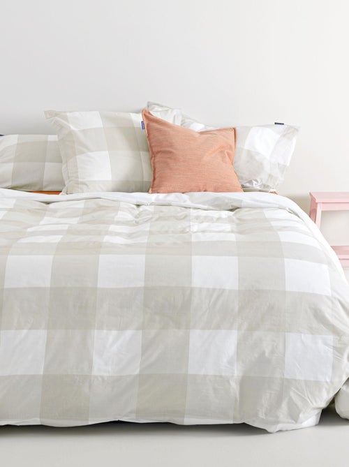 Funda nórdica Gingham "Happyfriday" - Kiabi