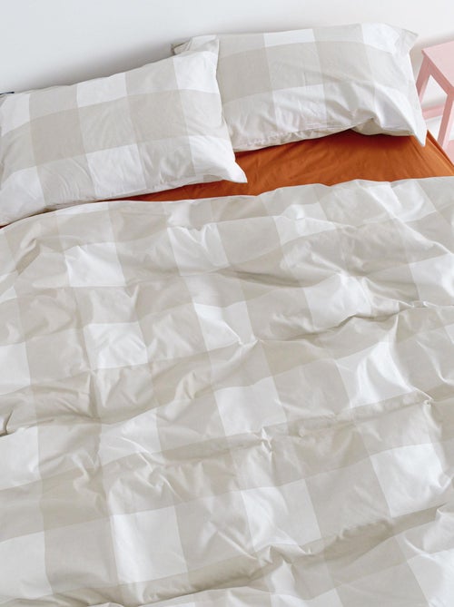 Funda nórdica Gingham "Happyfriday" - Kiabi