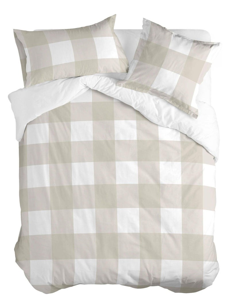 Funda nórdica Gingham "Happyfriday" Beige - Kiabi
