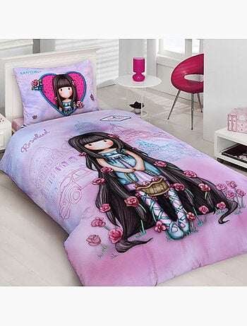 Funda nórdica gorjuss santoro rosebud 140x200 cm + funda de almohada - juego de algodón