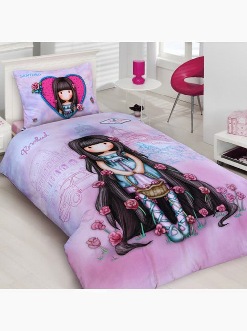 Funda nórdica gorjuss santoro rosebud 140x200 cm + funda de almohada - juego de algodón - Kiabi Funda nórdica gorjuss santoro rosebud 140x200 cm + funda de almohada - juego de algodón - Kiabi