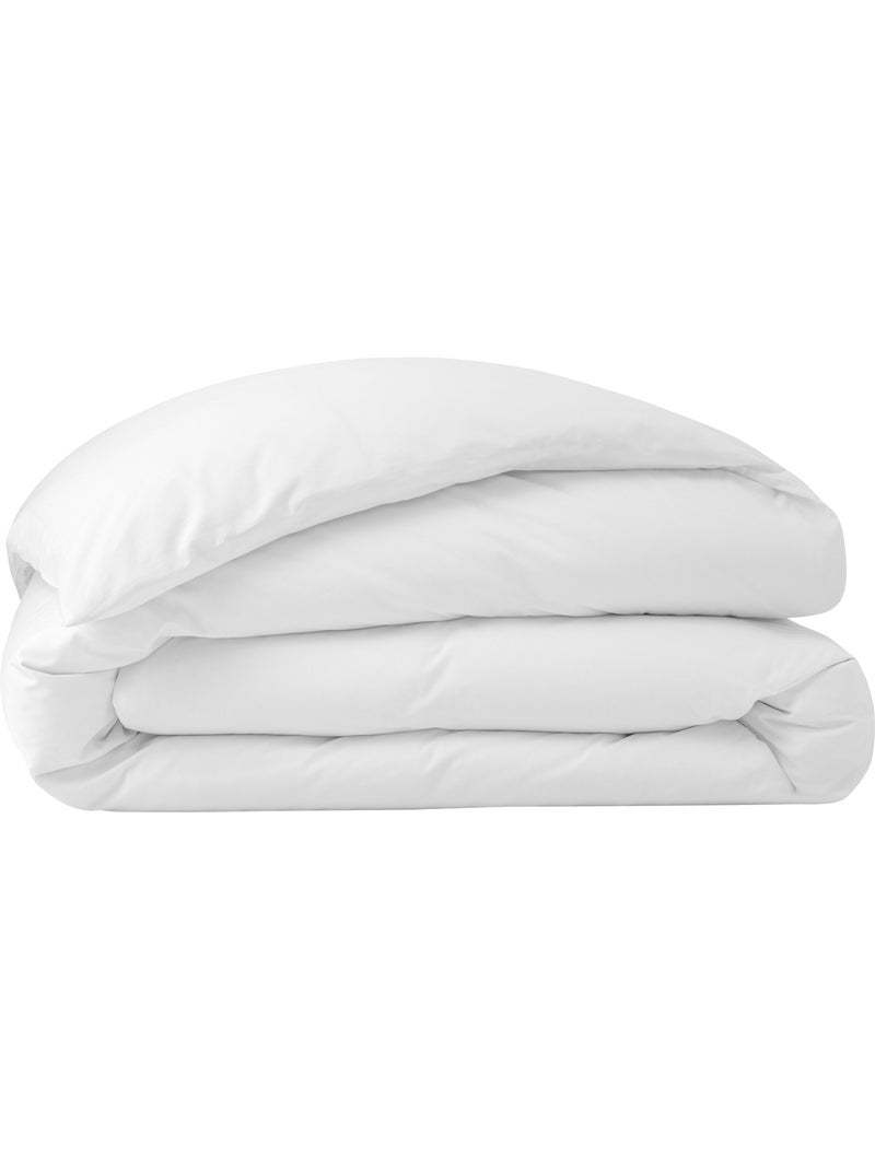 Funda nórdica grand hôtel signature — percal de algodón peinado 80 hilos/cm² Blanco - Kiabi