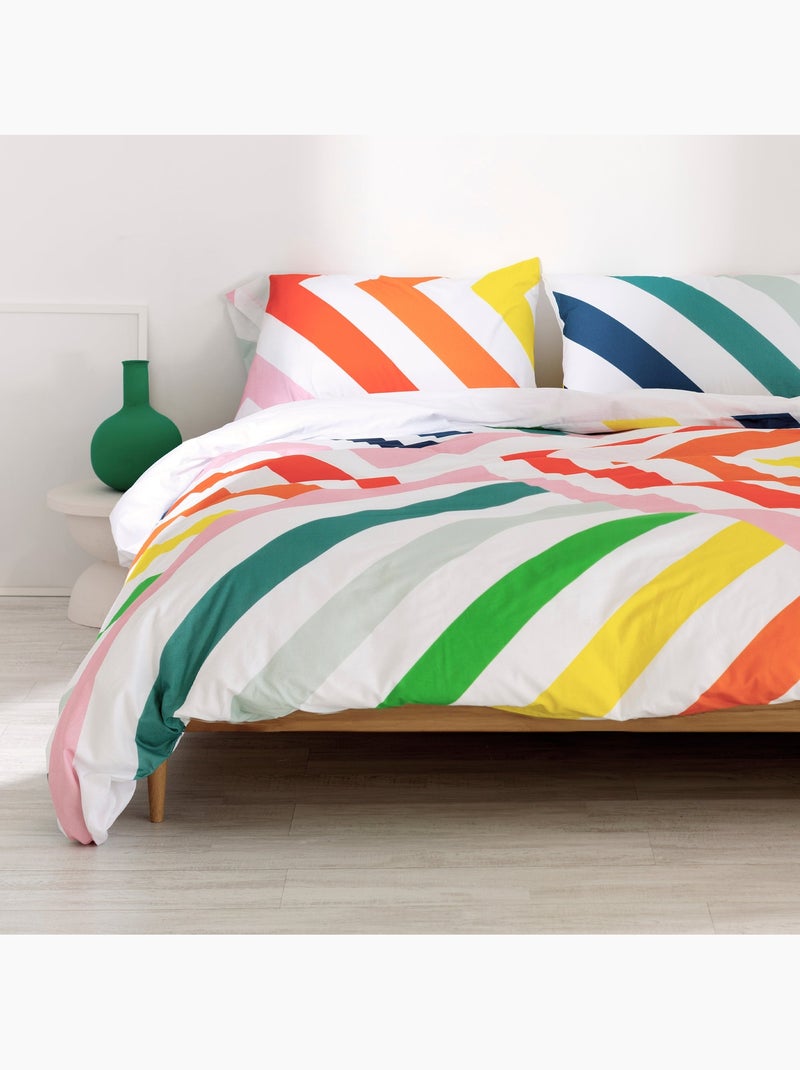 Funda nórdica Happy stripes "Happyfriday" Multicolor - Kiabi