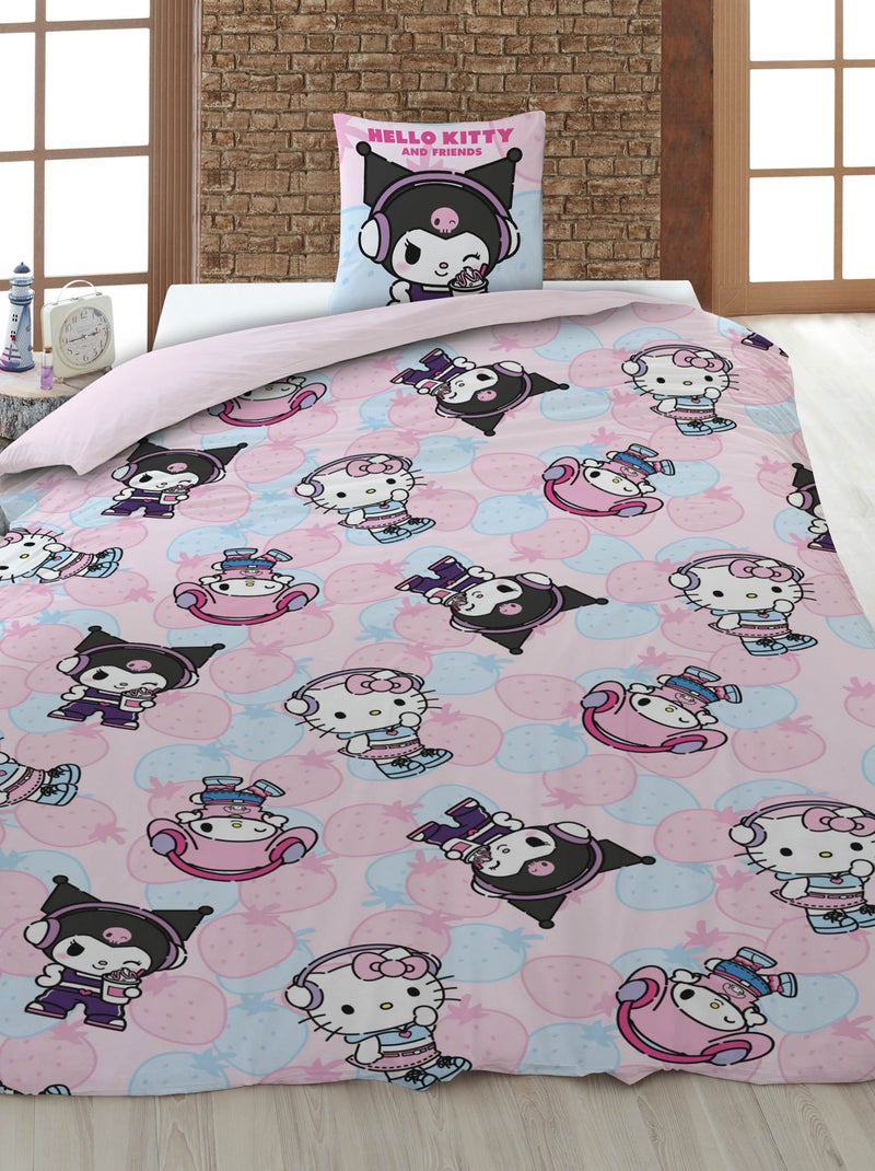 Funda nórdica 'Hello Kitty' 140x200 cm con fundas de almohada Rosa - Kiabi