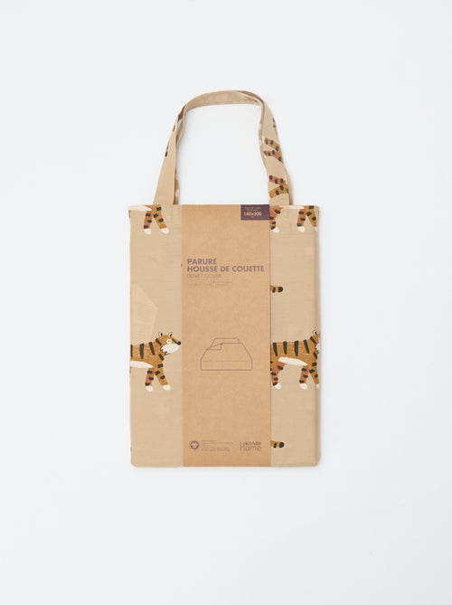 Funda nórdica individual 140 x 200 cm con estampado de tigre - Kiabi