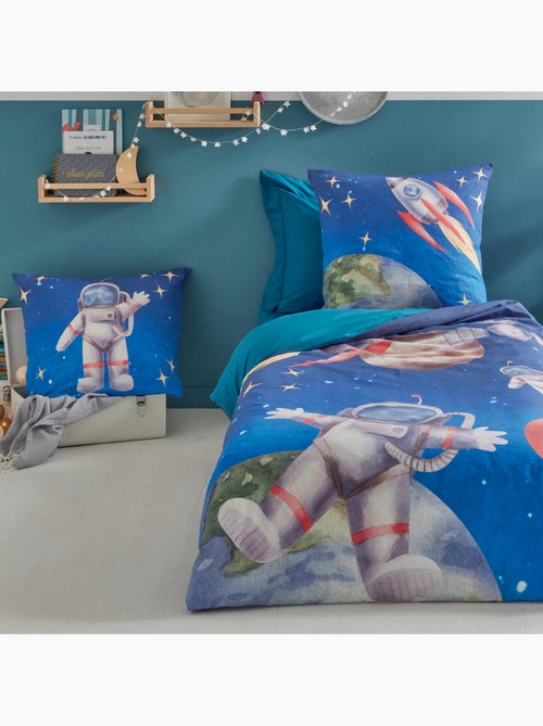 Funda nórdica infantil astronauta y cohete en percal de algodón - Kiabi