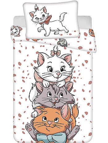 Funda nórdica infantil de algodón estampado marie disney 100 cm x 135 cm