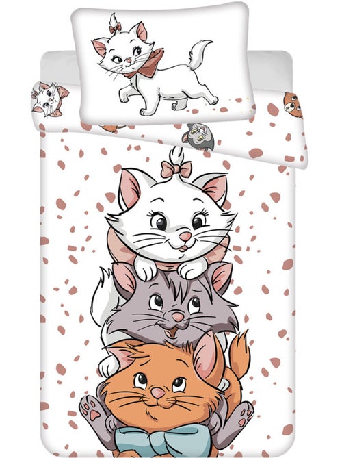 Funda nórdica infantil de algodón estampado marie disney 100 cm x 135 cm - Kiabi Funda nórdica infantil de algodón estampado marie disney 100 cm x 135 cm - Kiabi