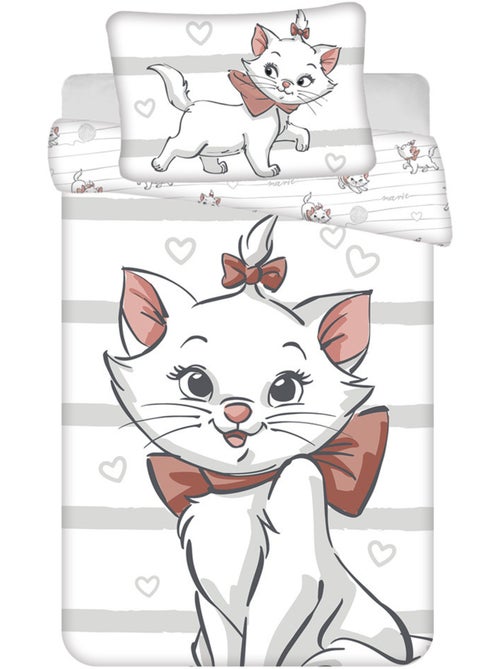 Funda nórdica infantil de algodón estampado marie disney 100 cm x 135 cm - Kiabi Funda nórdica infantil de algodón estampado marie disney 100 cm x 135 cm - Kiabi