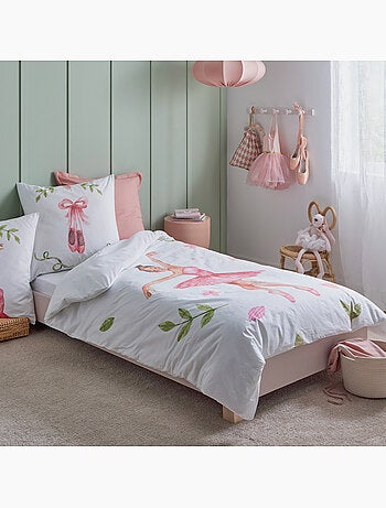 Funda nórdica infantil de percal de algodón con motivo de bailarina estrella