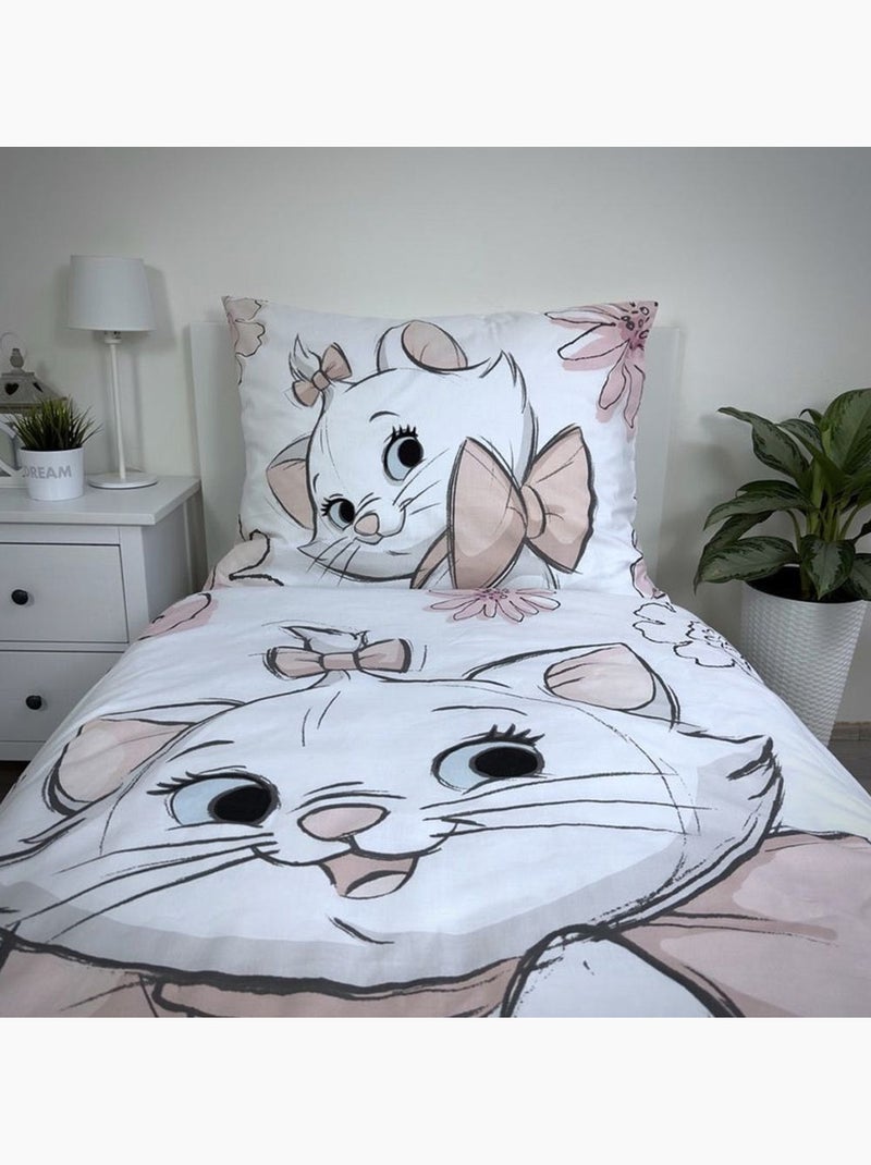 Funda nórdica infantil marie los aristogatos 140x200 cm + funda - algodón Blanco Rosa - Kiabi