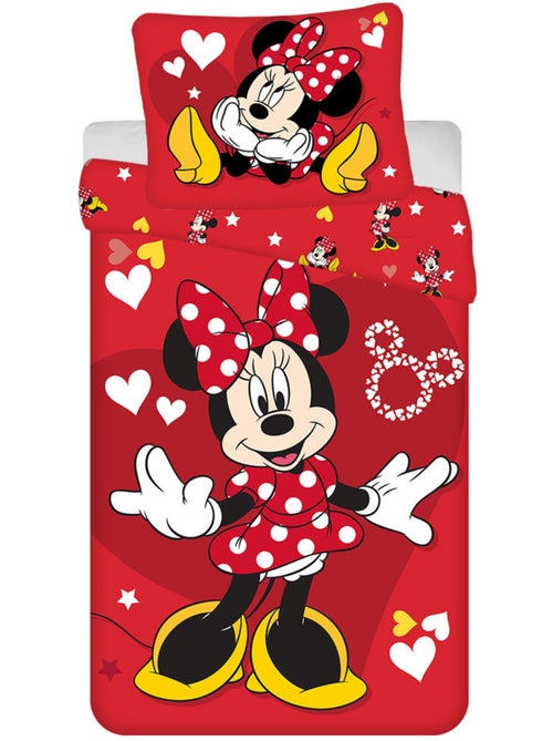 Funda nórdica infantil minnie love 140x200 cm con funda de almohada - juego de cama de algodón - Kiabi Funda nórdica infantil minnie love 140x200 cm con funda de almohada - juego de cama de algodón - Kiabi
