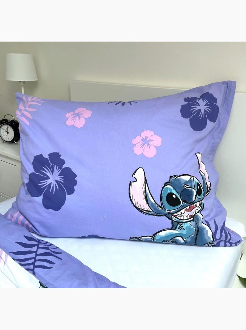 Funda nórdica infantil stitch disney 140x200 cm + funda de almohada - juego de cama de algodón Violeta - Kiabi