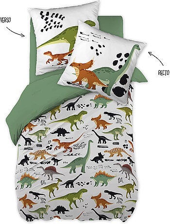 Funda nórdica infantil – temática dinosaurios – algodón suave
