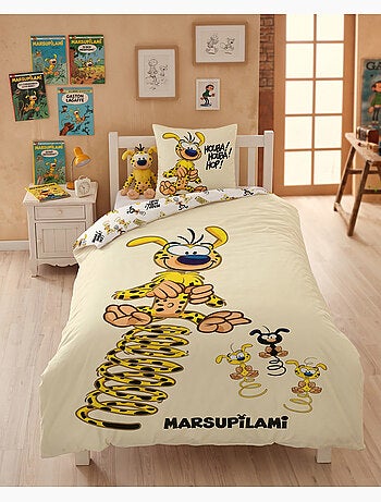 Funda Nórdica Marsupilami 140x200cm + Funda Almohada 65x65cm – Houba Houba Hop – Policotón – Licenci