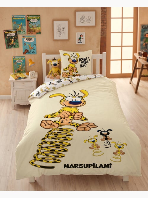 Funda Nórdica Marsupilami 140x200cm + Funda Almohada 65x65cm – Houba Houba Hop – Policotón – Licenci - Kiabi Funda Nórdica Marsupilami 140x200cm + Funda Almohada 65x65cm – Houba Houba Hop – Policotón – Licenci - Kiabi