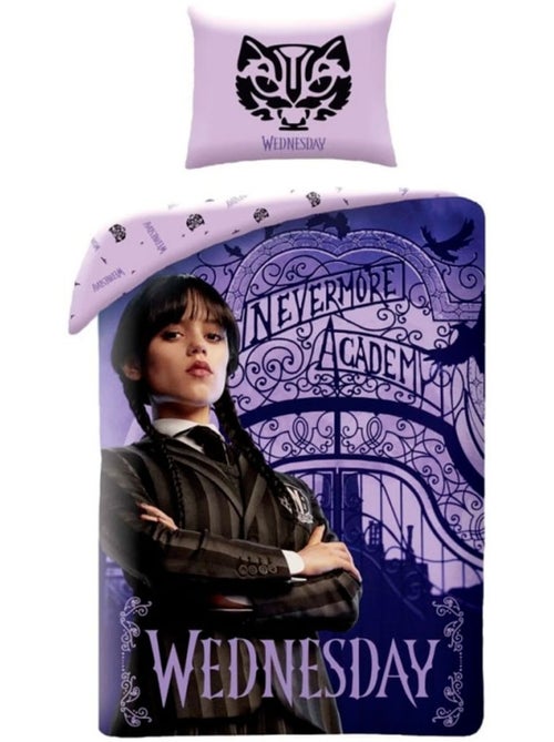 Funda nórdica miércoles "nevermore academy" 140x200 cm + funda - algodón - Kiabi Funda nórdica miércoles "nevermore academy" 140x200 cm + funda - algodón - Kiabi