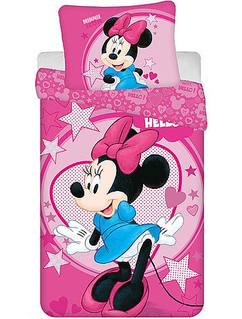 Funda nórdica minnie hello 140x00 cm + funda de almohada - juego de cama infantil