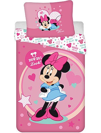 Funda nórdica minnie how do i look 140x200 cm con funda de almohada - juego de cama infantil