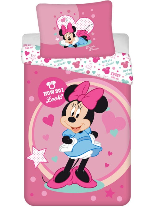 Funda nórdica minnie how do i look 140x200 cm con funda de almohada - juego de cama infantil - Kiabi Funda nórdica minnie how do i look 140x200 cm con funda de almohada - juego de cama infantil - Kiabi