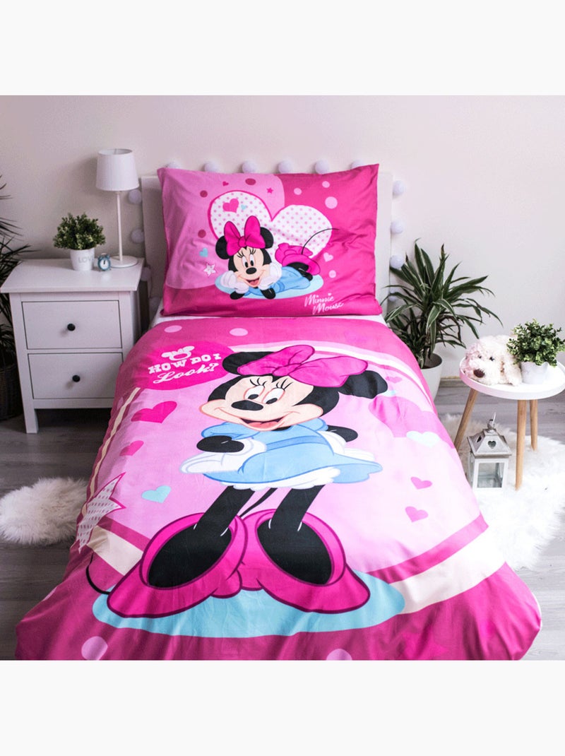 Funda nórdica minnie how do i look 140x200 cm con funda de almohada - juego de cama infantil Rosa - Kiabi