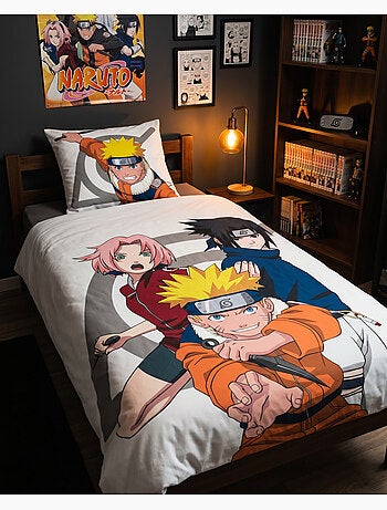 Funda Nórdica Naruto Clásico 140x200cm + Funda Almohada 65x65cm – Equipo 7 Naruto Sakura Sasuke – Po