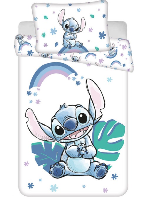 Funda nórdica para bebé 100% algodón stitch arcoíris lilo y stitch 100 cm x 135 cm - Kiabi