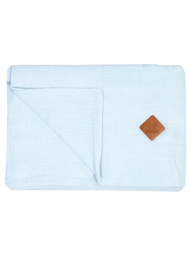 Funda nórdica para bebé de gasa de algodón | SEVIRA KIDS Azul - Kiabi