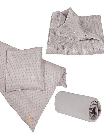 Funda nórdica para bebé + funda de almohada + sábana y manta en algodón orgánico 'Roba lil planet'