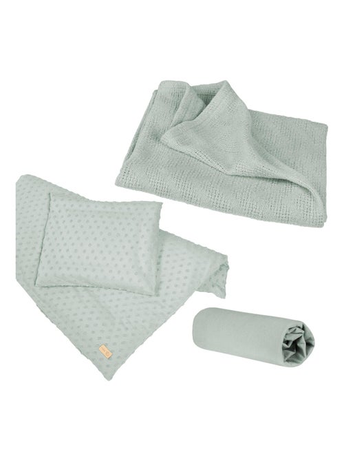 Funda nórdica para bebé + funda de almohada + sábana y manta en algodón orgánico 'Roba lil planet' - Kiabi