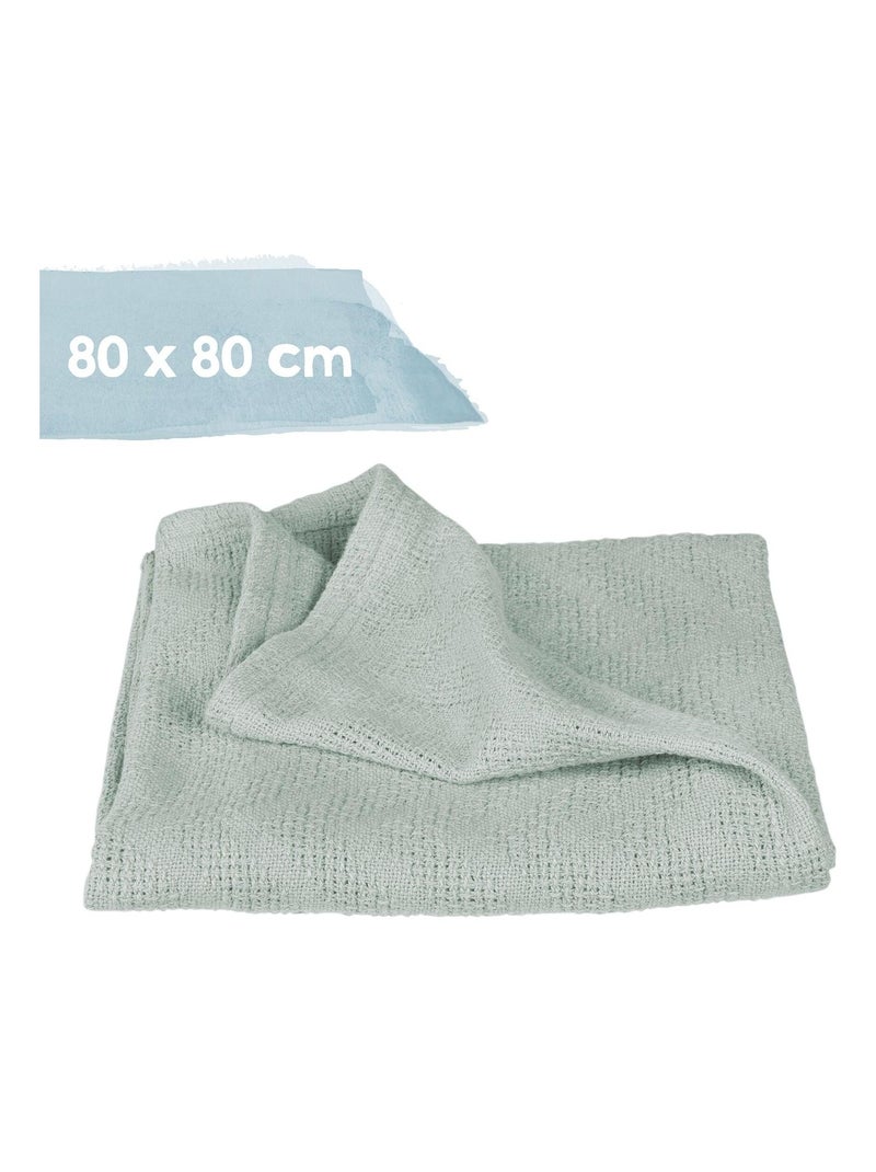 Funda nórdica para bebé + funda de almohada + sábana y manta en algodón orgánico 'Roba lil planet' Verde agua - Kiabi