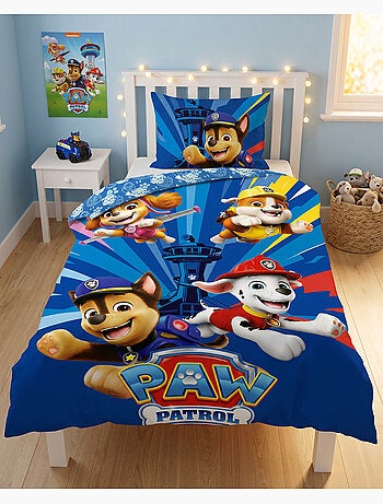Funda Nórdica Paw Patrol 140x200cm + Funda Almohada 65x65cm – Chase Marshall Skye – Policotón – Lice