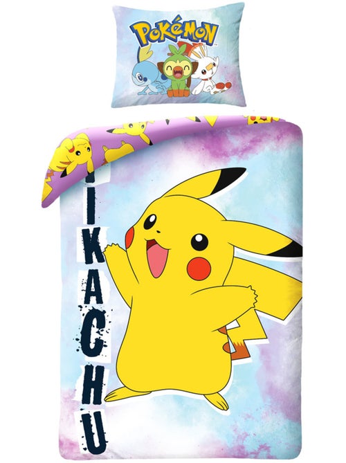 Funda nórdica pokémon pikachu 140x200 cm + funda de almohada - juego de cama infantil - Kiabi