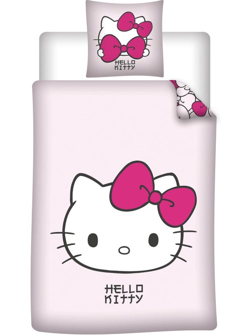 Funda nordica polialgodon hello kitty licencia oficial sanrio 140x200cm + funda 65x65cm - Kiabi Funda nordica polialgodon hello kitty licencia oficial sanrio 140x200cm + funda 65x65cm - Kiabi