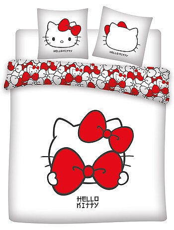 Funda Nordica Polialgodon Hello Kitty Licencia Oficial Sanrio 220x240cm + 2 Fundas 65x65cm