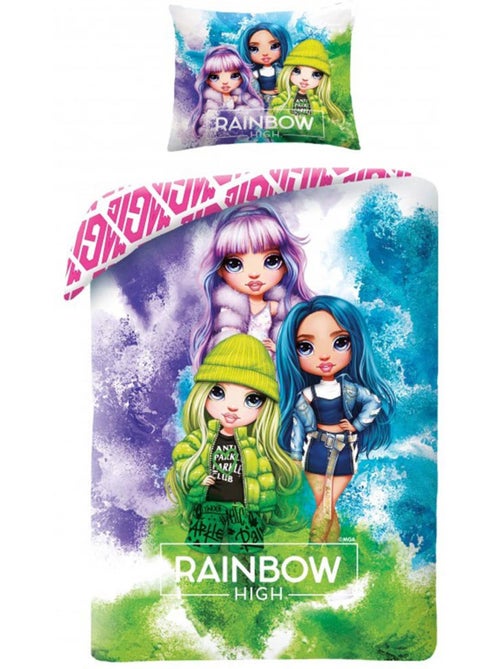 Funda nórdica rainbow high 140x200 cm + funda de almohada - juego de cama infantil - Kiabi Funda nórdica rainbow high 140x200 cm + funda de almohada - juego de cama infantil - Kiabi