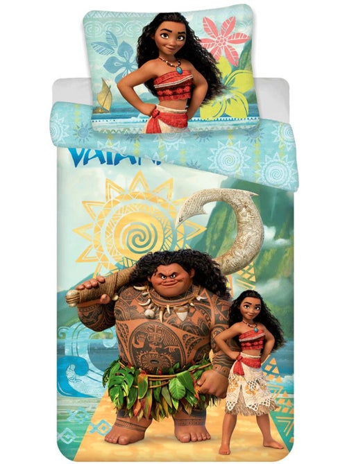 Funda nórdica reversible 100% algodón disney vaiana 140 cm x 200 cm - Kiabi Funda nórdica reversible 100% algodón disney vaiana 140 cm x 200 cm - Kiabi