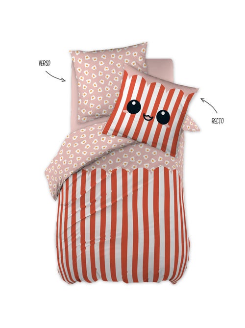 Funda nórdica reversible + 2 fundas de almohada - fresh popcorn - Kiabi