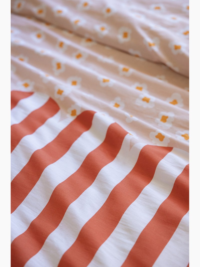 Funda nórdica reversible + 2 fundas de almohada - fresh popcorn Rojo - Kiabi
