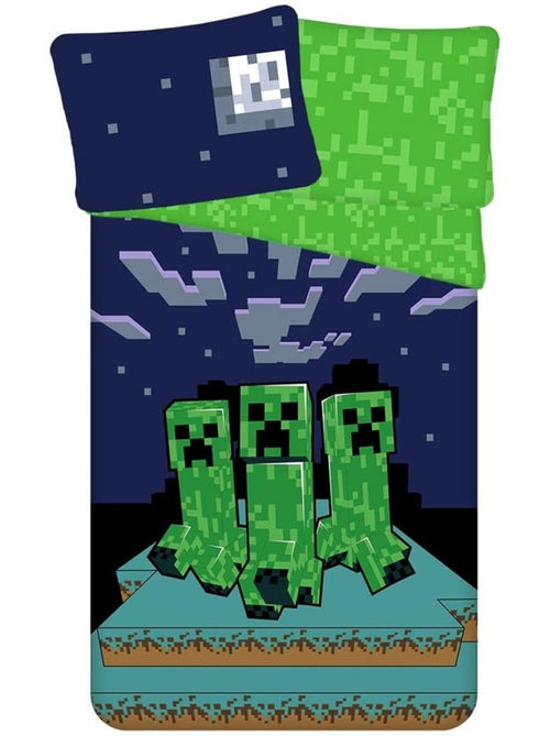 Funda nórdica reversible de algodón minecraft 140 cm x 200 cm con funda de almohada - Kiabi Funda nórdica reversible de algodón minecraft 140 cm x 200 cm con funda de almohada - Kiabi