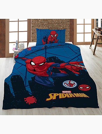 Funda Nórdica Spider-Man Marvel 140x200cm + Funda Almohada 65x65cm – Acción Nueva York – Policotón –
