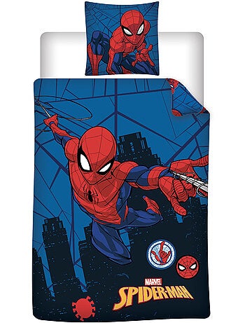Funda Nórdica Spider-Man Marvel 140x200cm + Funda Almohada 65x65cm – Acción Nueva York – Policotón –
