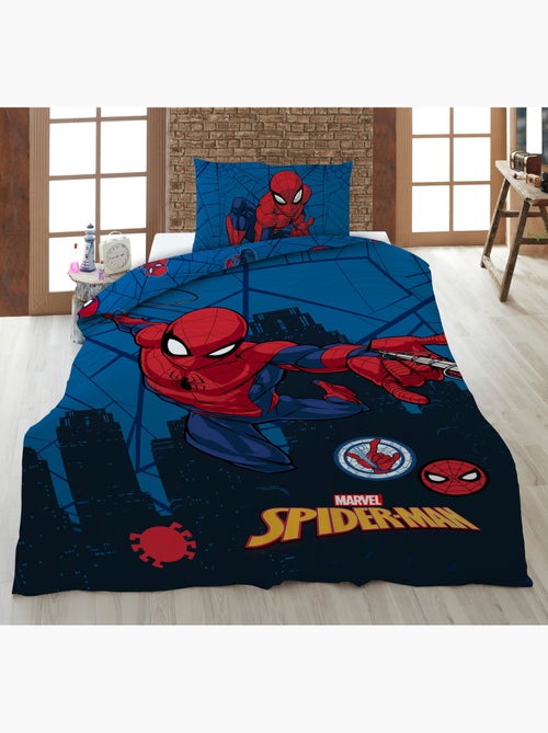 Funda Nórdica Spider-Man Marvel 140x200cm + Funda Almohada 65x65cm – Acción Nueva York – Policotón – - Kiabi Funda Nórdica Spider-Man Marvel 140x200cm + Funda Almohada 65x65cm – Acción Nueva York – Policotón – - Kiabi