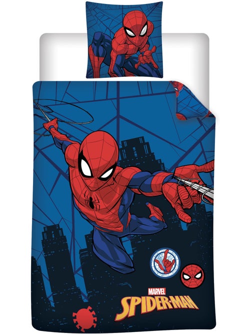 Funda Nórdica Spider-Man Marvel 140x200cm + Funda Almohada 65x65cm – Acción Nueva York – Policotón – - Kiabi Funda Nórdica Spider-Man Marvel 140x200cm + Funda Almohada 65x65cm – Acción Nueva York – Policotón – - Kiabi