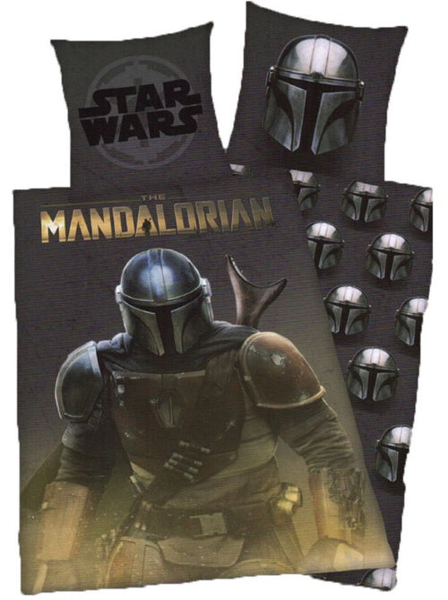 Funda nórdica star wars mandalorian 140x200 cm + funda de almohada - licencia oficial - Kiabi