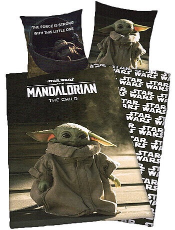 Funda nórdica star wars yoda 140x200 cm + funda de almohada - juego para cama individual
