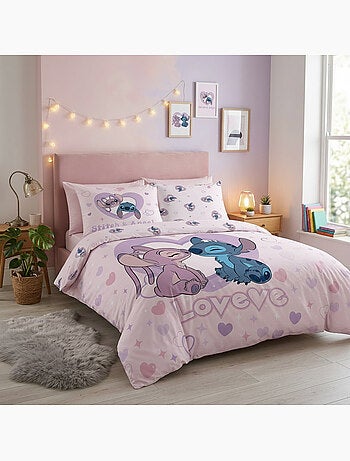 Funda Nordica Stitch y Angel Love Licencia Oficial Disney 220x240cm + Fundas 65x65cm