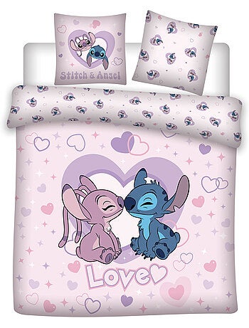 Funda Nordica Stitch y Angel Love Licencia Oficial Disney 220x240cm + Fundas 65x65cm
